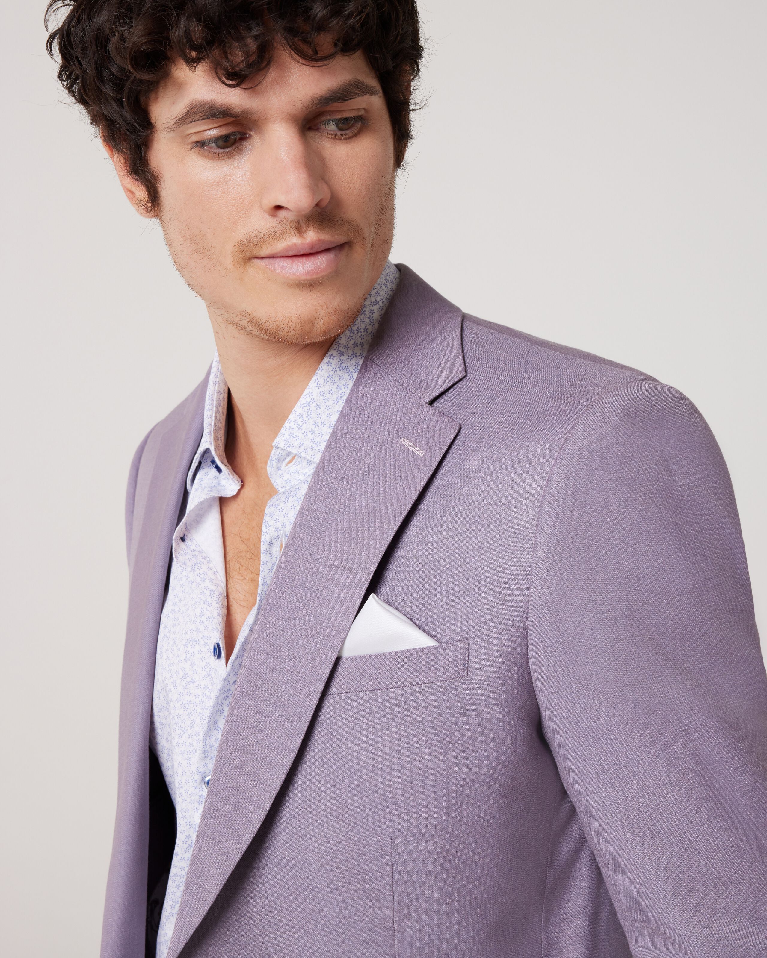 Purple dress jackets top